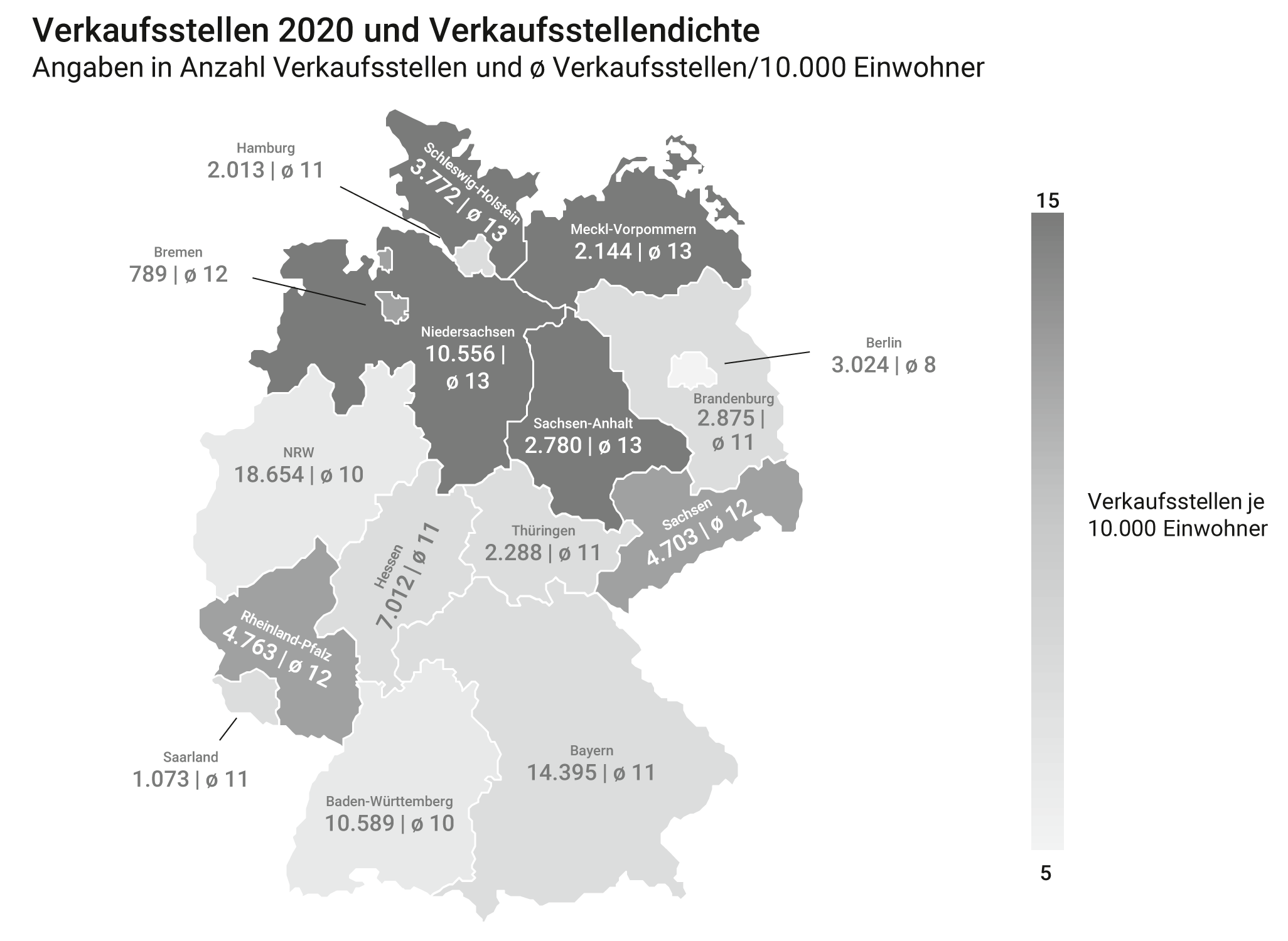 Verkaufsstellen Bundesländer